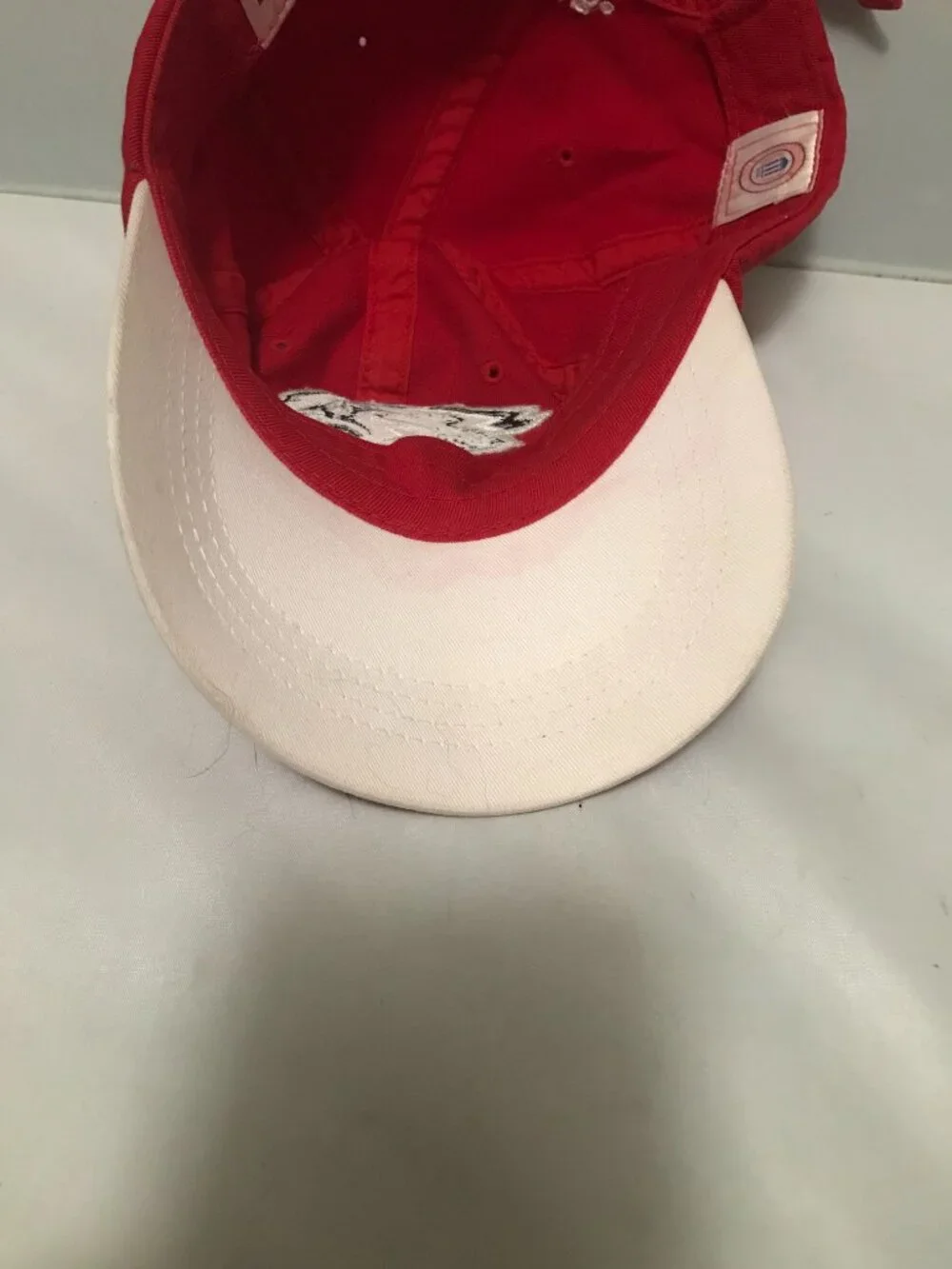 University of New Mexico Lobos Hat UNM Baseball Cap Red & White Adj. Buckle